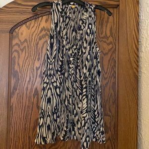 Silk Leifsdottir tunic shirt. Tie dye blue color.